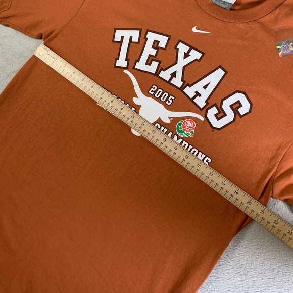 Vintage Texas Longhorns Shirt Mens Medium Orange Football Nike 2005 Champs NEW - Picture 6 of 10